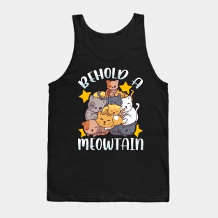 Behold A Meowtain Cute Cat Mountain Funny Kittens Tank Top